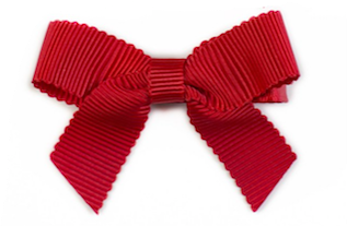 Barrette Noeud Fille Rouge Ribbies